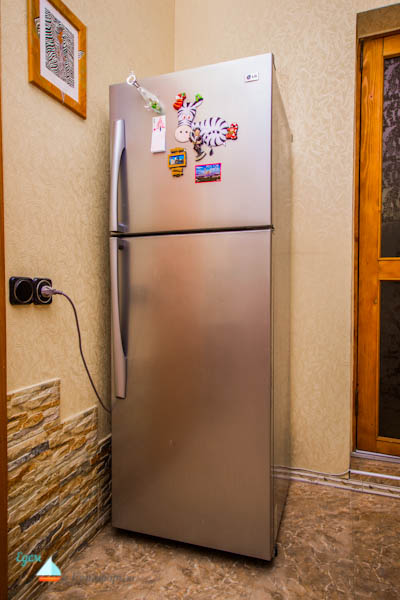 Дом 1: Есть большой, двухкамерный холодильник