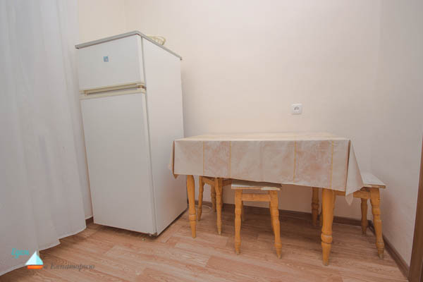 Обеденная зона и двухкамерный холодильник